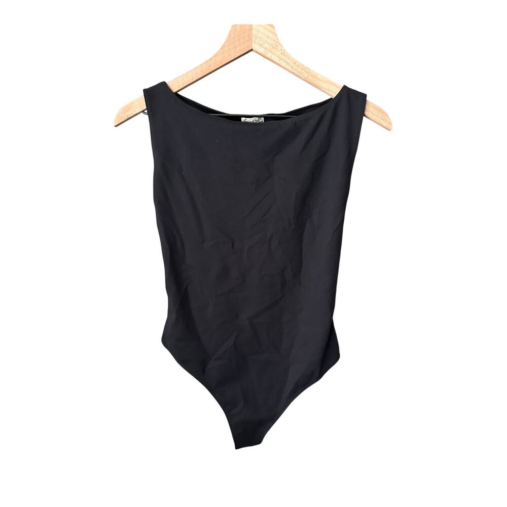 Free People Intimately Boat Neck Black Tank Bodysuit NWT Small
